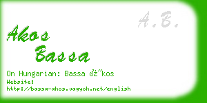 akos bassa business card